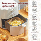 150 Pack 10 Inch Air Fryer Liners, Parchment Paper Sheets for Air Fryer Basket, Non-Stick, Disposable, Unbleached, Heat Resistant, Fits 5-8 QT Air Fryers, Oil-Free & Healthy Cooking