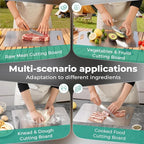 Katuchef Titanium Cutting Board - Upgraded 100% Pure Titanium Cutting Boards for Kitchen Non Toxic, Double-Grade Hygiene Durable Non Moldy Dishwasher Safe Meat Fruit Metal Board (1PC 9x13.5 Inch)
