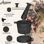 Cast Iron Mortar and Pestle & Garlic Grater Plate Set, Guacamole Bowl and Masher with Bonus Brush/Spoon, Small Mortar and Pestle Set 3-in-1 Crushing Smasher for Kitchen Spices and Pesto