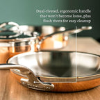Hestan - CopperBond Collection - 100% Pure Copper Frying Pan, Induction Cooktop Compatible, 11-Inch