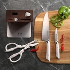 Cangshan HELENA Series German Steel Forged, HUA Knife Block Set (6-Piece, White)