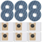 12 Pack Replacement Parts Dust Bags Mop Pads for eufy C20 Omni Robot Vacuum, 6 Dust Bags, 6 Mop Pads