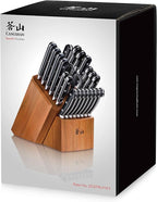Cangshan V2 Series 1024128 German Steel Forged 23-Piece Knife Block Set, Acacia