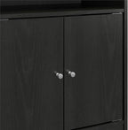 Ameriwood Home Landry Microwave Cart, Black Oak