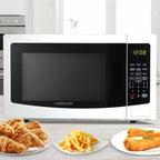 Farberware 1.1 Cu. Ft. Countertop Microwave Oven – 1000 Watts Power, Auto Cook Settings, Defrost, Easy Clean and Child Safety Lock-White