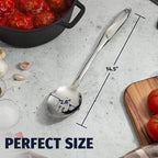 Zulay Kitchen Stainless Steel Slotted Spoon - 15” Large Cooking & Serving Spoon with Ergonomic Handle - Durable, Rust-Proof, Heat-Resistant & Dishwasher Safe Kitchen Utensil for Cooking and Buffets