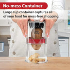 Slap Chop French Fry Potato Cutter Onion Chopper Apple Dicer - Easily Cut in Seconds - Stainless Steel Blades - No Mess Container - Slice French Fries, Fruit, and More - Dishwasher Safe