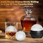 4 Pack Golf Ball Ice Cube Mold 2.5 Inch Large Silicone 3D Golf Ball Ice Cube Molds Novelty Golf Ball Cube Molds Christmas Gifts for Cocktails, Bourbon,Brandy, Whiskey (4, Golf Ball)