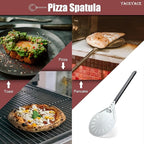 Pizza Turning Peel, 8-inch Metal Pizza Turner, Aluminum Turning Peel