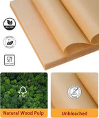 200 Pcs Parchment Paper Baking Sheets, 9x13 Inch Non-Stick Pre Cut Baking Parchment Sheets for Oven & Air Fryer, Ideal for Bread, Cookies & Cakes (Unbleached)