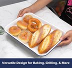 Webake Enamelware 9x13 Non Stick Baking Sheet, Enameled Steel Jelly Roll Pan Rectangular Serving Tray, Ceramic Coating Cookie Sheet