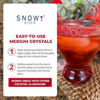 Snowy River Red, Cocktail & Margarita Sugar Rimmer - Vibrant Color Glass Rimming Sugar with Medium Crystal Texture - 8oz