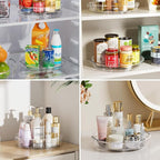 LAMU 3 Pack Lazy Susan Organizer Turntable for Cabinet, Pantry Organizers and Storage, Rotating Condiment Organizer for Kitchen, Table Top, Fridge, Countertop, Spice Organization, 9.25'' 10.6'' 12''