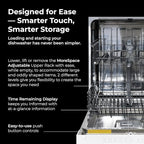 Kenmore 24" Built-in Stainless Steel Tub Dishwasher SmartWash, UltraWash, SmartDry Plus, MoreSpace Adjustable Rack and Leak Detect, Energy Star Certified, White