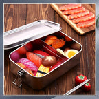 Umigy 4 Pcs Stainless Steel Food Containers 1400ml Metal Bento Lunch Box Stainless Steel Food Storage Containers, Lockable Clips to Leak Proof, Reusable Dishwasher Snack Boxes for Work