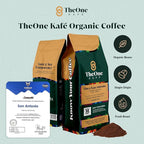 TheOne Kafé Guatemala Medium Roast Ground Coffee – Organic, Single Origin, Premium Specialty Coffee and Ethically Sourced – Fresh Roasted for Espresso, Drip, Pour Over – 12 oz (Pack of 2)