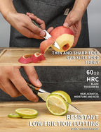 3.5 Inch Paring Knife - Fruit and Vegetable Peeling Knives, Forged Damascus Steel & Resin Handle - Yao Series