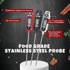 6 Pcs Meat Food Thermometer Food with Probe Water Liquid Instant Read Digital Thermometer Kitchen Cooking Supplies for Cooking BBQ Milk Yogurt (Black,White,Red)
