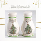 Spode Christmas Tree Gold Salt & Pepper Shaker Set (2-Piece) - Holiday Kitchen & Table Décor - Festive Home Accent, Christmas Gift, Stocking Stuffer for Friends & Holiday Enthusiasts
