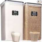 WHITE FEATHER SUPPLIES 2 PC [8.5L / 287 Oz] Extra Large Airtight Food Storage Containers with Lids - BPA Free Kitchen and Pantry Organization Containers for Baking Supplies, Cereal, Flour, Sugar, Rice