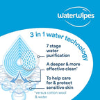 WaterWipes Sensitive+ Newborn & Baby Wipes, 3-In-1 Cleans, Cares, Protects, 99.9% Water, Unscented & Hypoallergenic, 540 Count (9 Packs)