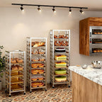 Bun Pan Rack, Commercial Bakery Sheet Rack with Brake Wheels, 20-Tier Stainless Steel Baking Tray Food cart ，for Bakeries Restaurant & Catering（Trays Not Included） ﻿ (20 Tier)