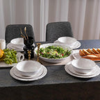 Farmhouse Melamine Serving Platters Set of 2, 17"x10" Large Rectangular Melamine Serving Trays for Serving Food on Parties and Entertaining, Dishwasher Safe. Ivory