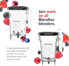 Blendtec Classic 575 Blender- WildSide+ Jar (90oz) and Four Side Jar (75oz) BUNDLE- 4 Pre-programmed Cycles-5-Speeds - Professional-Grade Power-Self-Cleaning - Poppy Red (C575A2319A-AMAZON)