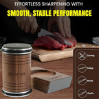 Rolling Knife Sharpener Kit – Premium Walnut Wood – 15° & 20° Multi-Angle Magnetic Sharpener with Diamond Coated & Ceramic Honing Discs – Professional Knife Sharpening Tool for Kitchen, Chef & Home