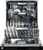 Kenmore 24" Built-in Stainless Steel Tub Dishwasher EasyFlex 3rd, SmartWash, UltraWash, TurboDry, MoreSpace Plus Adjustable Rack, Energy Star Certified, Black