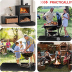60 x 40 inch Firepit Mat for Outdoor Grill, Fireproof Mats for Under Reusable Oil-Proof Waterproof Grill Mats Repalce BBQ Pad for Deck Patio Grass Fire Pit Accessories for Outside