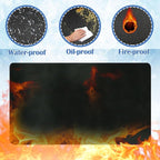Ogrmar 65 x 48 Inch Under Grill Mats for Outdoor Grill, Indoor Fire Pit/Fireplace Mat, Waterproof Oil-Proof Grill Floor Pads, BBQ Mat Protector for Deck, Patio and Grass (65 * 48 Inch)