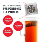 Tiesta Tea - Peaches N' Green Cold Brew, Loose Leaf, Smooth Peach Green Tea, Premium Medium Caffeinated Iced Drink, Cold Brew Packets, Makes 64 oz of Pitcher Per Bag (Pack of 10)