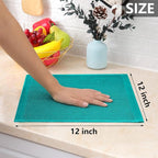 Homaxy 100% Cotton Waffle Weave Kitchen Dish Cloths, Ultra Soft Absorbent Quick Drying Dish Towels, 12 x 12 Inches, 6-Pack, Teal