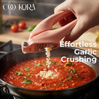 Garlic Press, Handheld Garlic Mincer, Easy to Squeeze - Easy to Clean - Ergonomic Kitchen Helper, No Hand Smell, Just Put It in the Bowl, Let the Garlic Masher Do the Rest - Dishwasher Safe