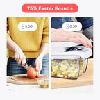 Fullstar The Original Pro Chopper - Vegetable Chopper and Spiralizer, Food Chopper with Container, Fruit Slicer, Kitchen Gadgets & Accessories, Home Essentials (8 in 1, Black)