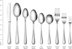 New Star Foodservice 1029734 Bead Pattern, 18/0 Stainless Steel, Salad Fork, 6.6-Inch Set of 12