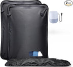 Essential Vacuum Bags for Travel Luggage with Electric Pump, Reusable Compression Bags for Checked Suitcases, Vacuum Seal Spacesaver for Cloth Packing(2Medium+Pump)