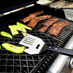 Boss 5 in 1 Grill Spatula with Knife, Fork, Bottle Opener and Turner BBQ Tools. All in One Grill Accessories Set for Outdoor Grills. 18 inch Grilling Accessories BBQ Set (Black)