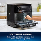 Oster 11-Quart Dual Air Fryer Oven with 2 Cooking Zones, Large Capacity Air Fryer with 6 Cooking Functions & 2 Baskets