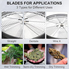 MELONFARM 16 in Bud Bowl Trimmer with Switchable Stainless Steel Blades & Clear Visibility Dome, Hand Twist Spin Cutting for Plants