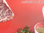CURTA Cutting Boards for Kitchen, 30" x 18" x 0.5" Red Color Coded Plastic Commercial Chopping Board with Anti Slip Surface Dishwasher Safe