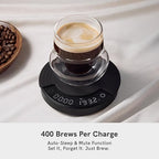 OutIn Claro Portable Coffee Scale, Espresso Scale 2kg/0.1g Accurate Measurement, Pour Over Coffee Scale Multiple Modes, Timer Function, Rechargeable, with Protective Bag
