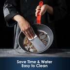 SENSARTE Nonstick Frying Pan Set 2-Piece, Oven Safe Skillets with Swiss Coating, Induction Compatible Chef Pan Set, Dishwasher Safe Cooking Pans, PFOA PFOS Free, 10 and 12 Inch