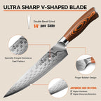 TUO 8" Chef Knife in Japanese Steel AUS-10, 67 Layers Damascus Kitchen Knife, High Carbon Steel Blade with Dragon Pattern & Pakkawood Handle