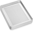 GRIDMANN 13" x 18" Commercial Grade Perforated Aluminum Baking Sheet Pan, Half Size Baking Tray - 6 Pans