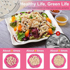 Chicken Shredder Large Chicken Breast Shredder Tool Twist with Brush&Fork, Visible Meat Shredder Machine, Anti-Slip Strip, Ergonomic Handle, BPA Free, Pork Beef Chicken(Hot Pink)