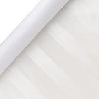 Luxury Table Protector Pad, 2 in 1 Table pad + Great Looking Tablecloth - Heat Resistant, Spill & Stain Proof - Flannel Backing (54x108, White - Silk Stripe)