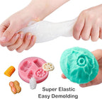 BBDINO Silicone Mold Making Kit, Super Elastic Liquid Silicone for Molds Making 3h Fast Cure 1 Gallon Kit (140.8oz) Translucent, 1A:1B Mixing Ideal for Molds Casting of Resin/Candle/Soap/Plaster