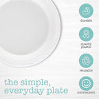 PLASTICPRO 400 Count Disposable 7 Inch White Plastic Plates